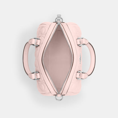 cy743-Mini Rowan Crossbody Bag In Signature Leather-Sv/Blush