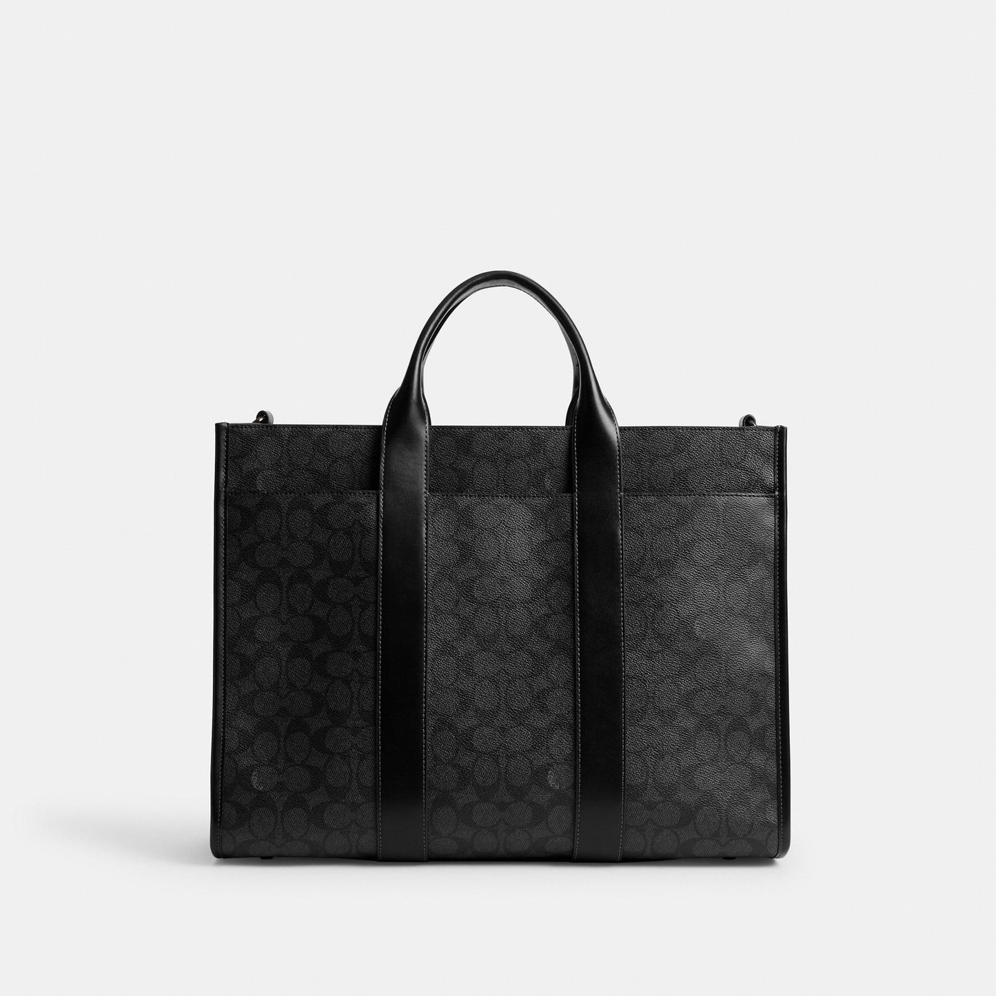 CY772-Wesley Tote in Signature Canvas-Charcoal