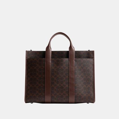 CY772-Wesley Tote in Signature Canvas-Maple