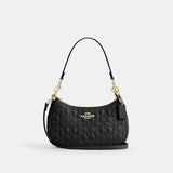 CY774-Teri Shoulder Bag In Signature Leather-IM/Black