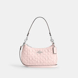 cy774-Teri Shoulder Bag In Signature Leather-Sv/Blush