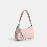 cy774-Teri Shoulder Bag In Signature Leather-Sv/Blush