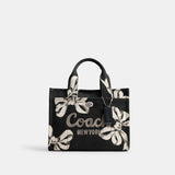 CY842-Cargo Tote Bag 26 With Bow Print-Lh/Black Multi