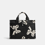 CY844-Cargo Tote Bag With Bow Print-Lh/Black Multi