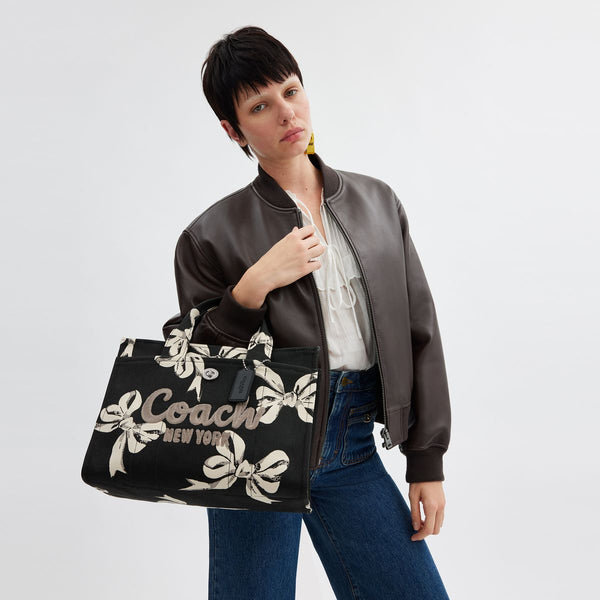 Cargo Tote Bag With Bow Print
