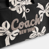 CY844-Cargo Tote Bag With Bow Print-Lh/Black Multi