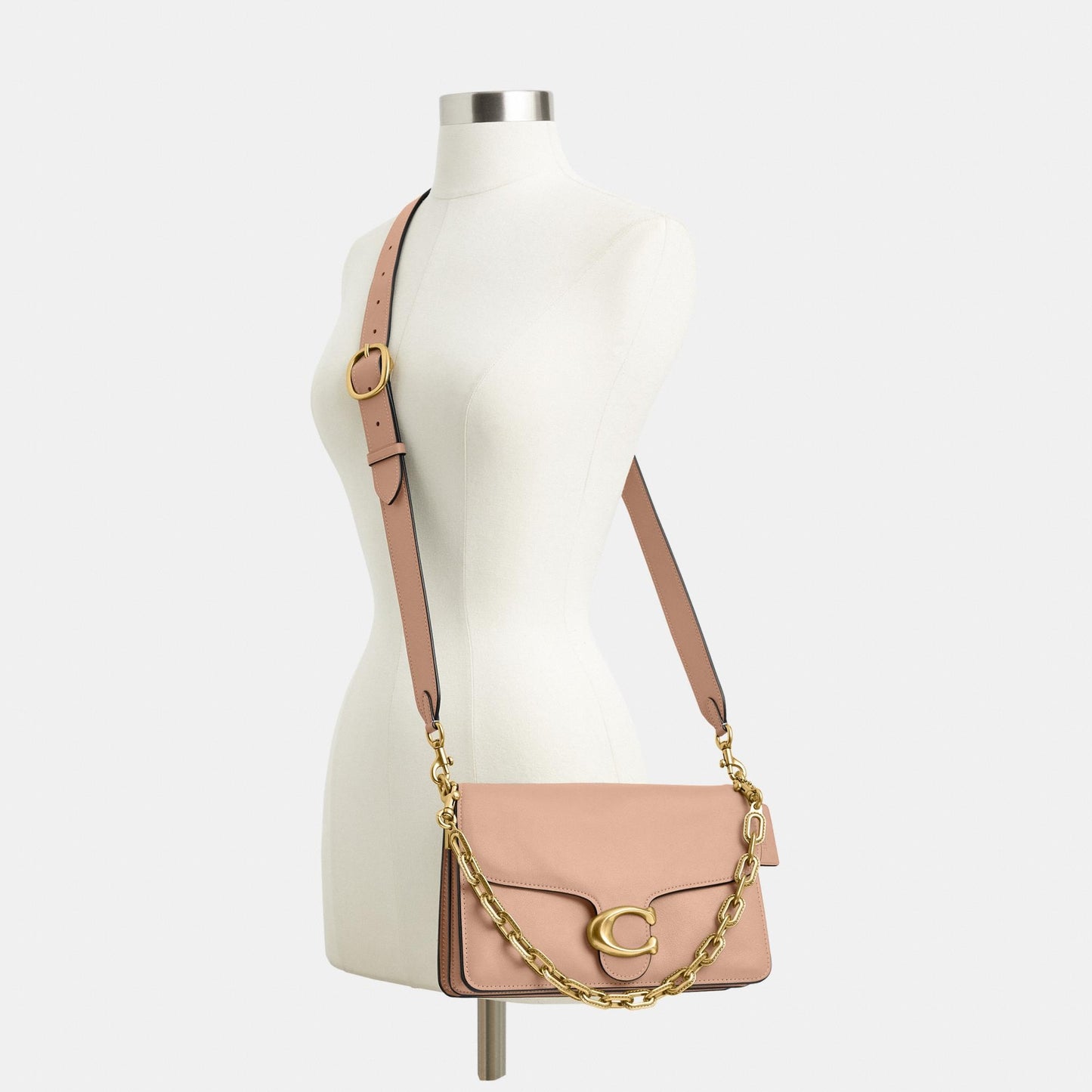CY919-Chain Tabby Shoulder Bag-B4/Cream