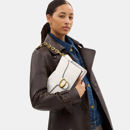 CY919-Chain Tabby Shoulder Bag-B4/Chalk