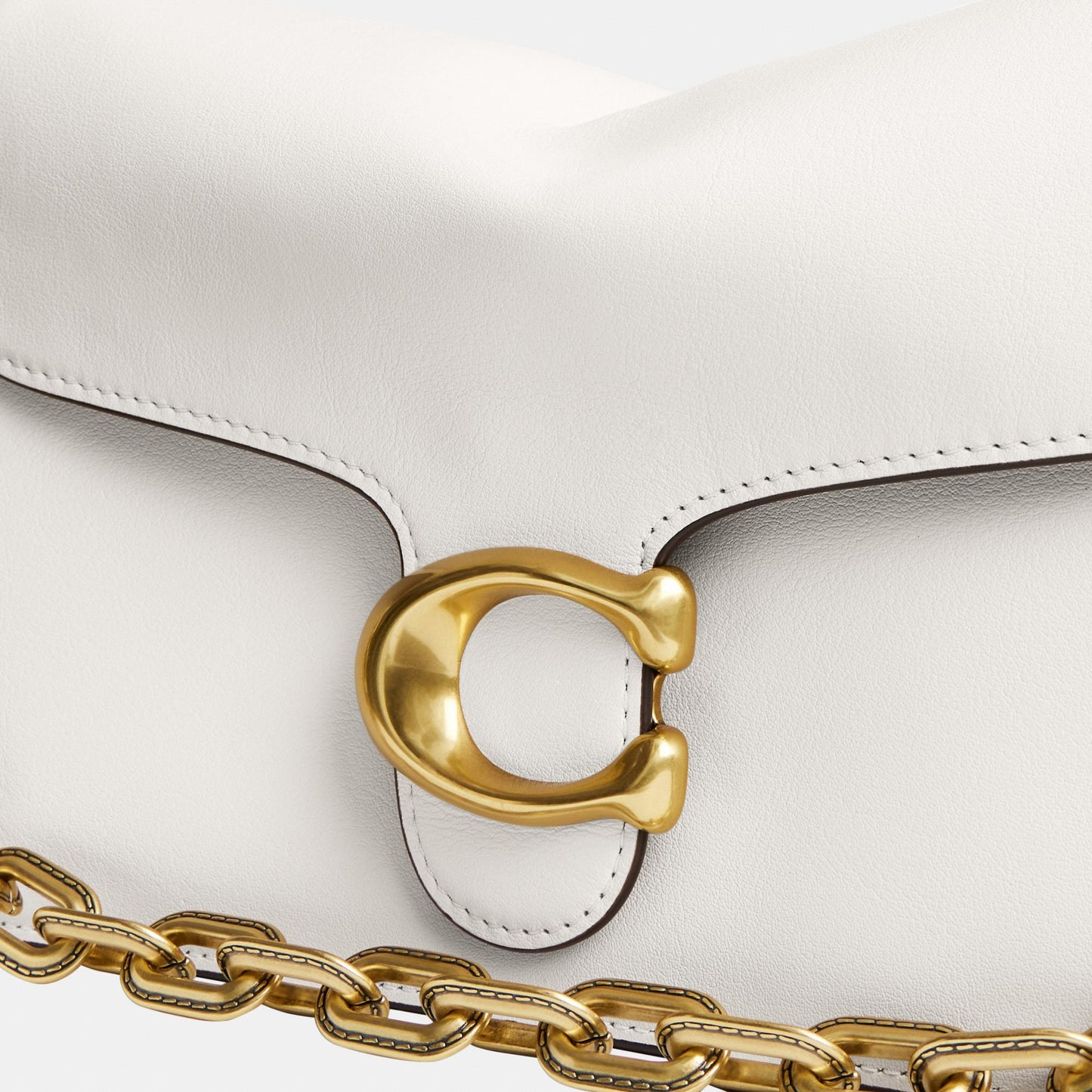 CY919-Chain Tabby Shoulder Bag-B4/Chalk