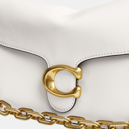 CY919-Chain Tabby Shoulder Bag-B4/Chalk