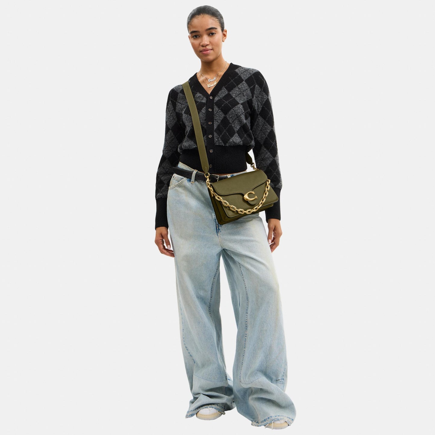 CY919-Chain Tabby Shoulder Bag-B4/Olive