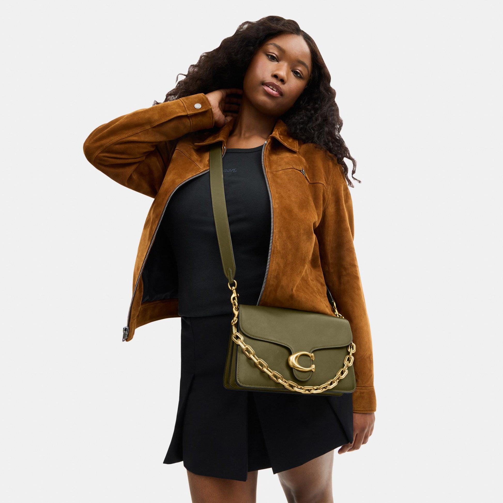 CY919-Chain Tabby Shoulder Bag-B4/Olive