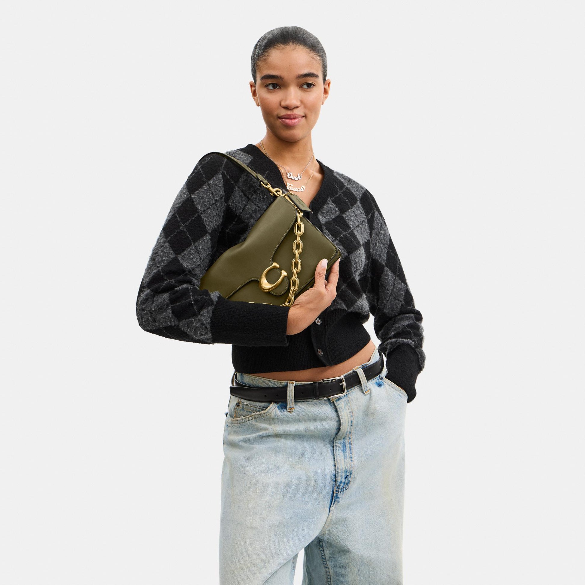 CY919-Chain Tabby Shoulder Bag-B4/Olive