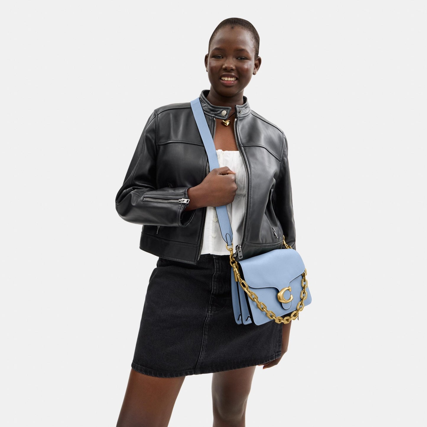 CY919-Chain Tabby Shoulder Bag-B4/Bluebell