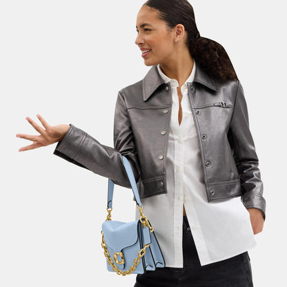 CY919-Chain Tabby Shoulder Bag-B4/Bluebell