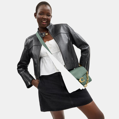 CY919-Chain Tabby Shoulder Bag-B4/Sage