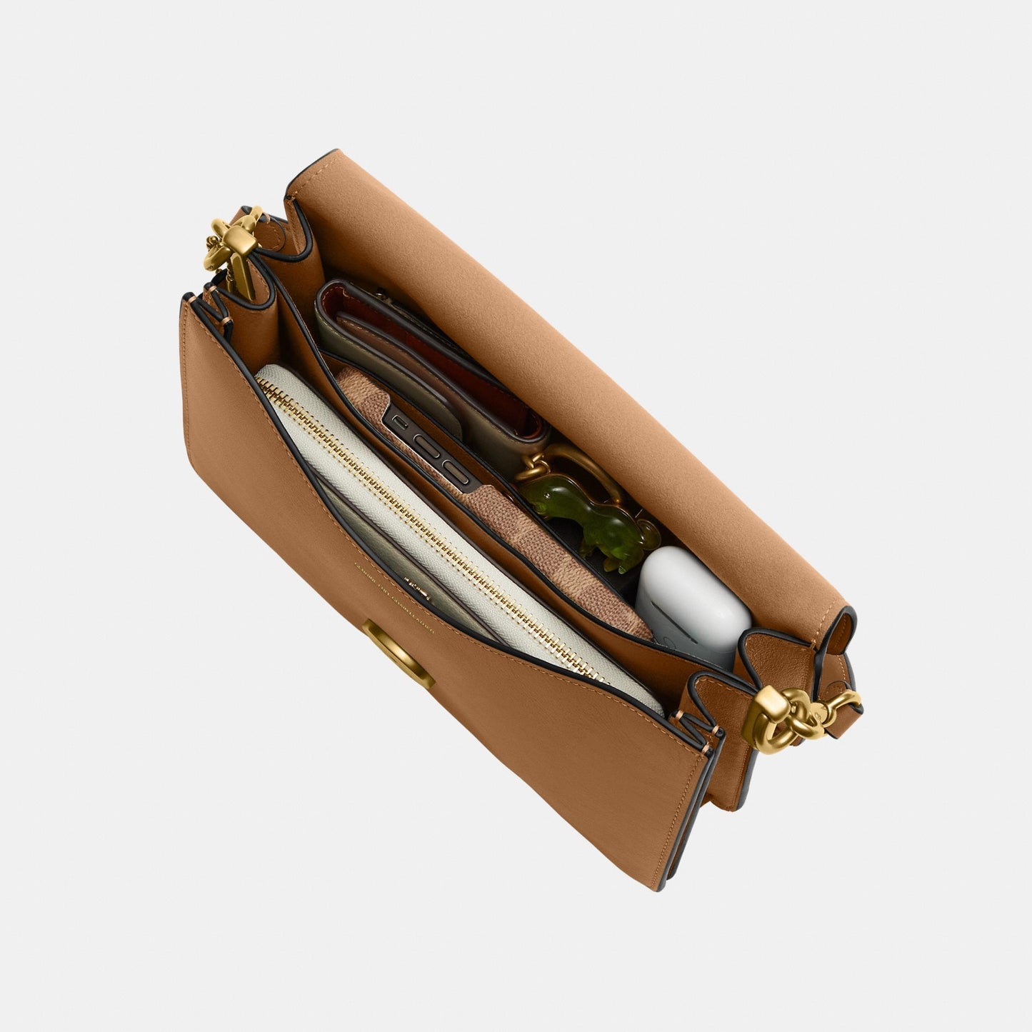 CY919-Chain Tabby Shoulder Bag-B4/Honey Brown