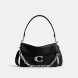 CY919-Chain Tabby Shoulder Bag-Lh/Black