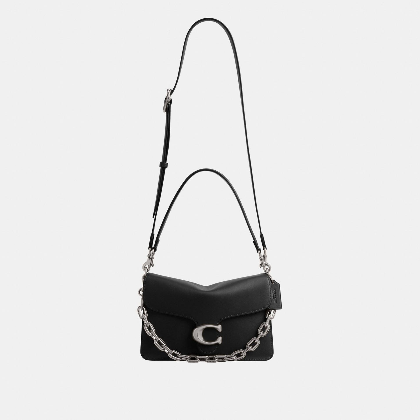 CY919-Chain Tabby Shoulder Bag-Lh/Black