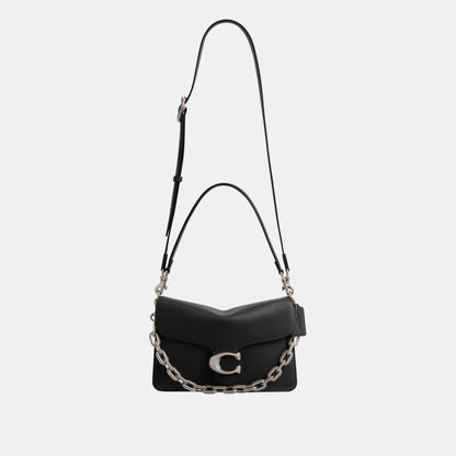 CY919-Chain Tabby Shoulder Bag-Lh/Black