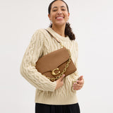 CY920-Chain Tabby Shoulder Bag 30-B4/Honey Brown