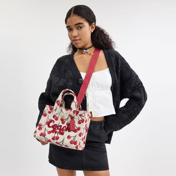 Cargo Tote Bag 26 With Cherry Print
