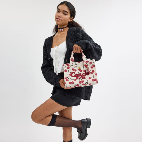 Cargo Tote Bag 26 With Cherry Print