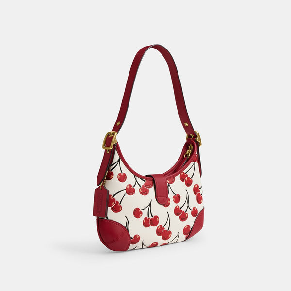 Hamptons Hobo Bag With Cherry Print