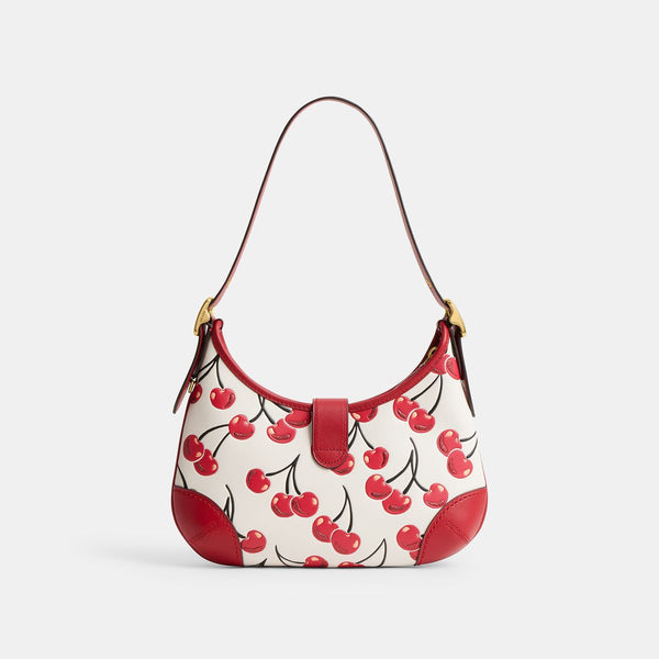 Hamptons Hobo Bag With Cherry Print
