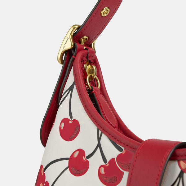 Hamptons Hobo Bag With Cherry Print