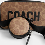 CZ008-Charter Slim Crossbody In Signature Canvas With Coach Graphic-Tan Multi.