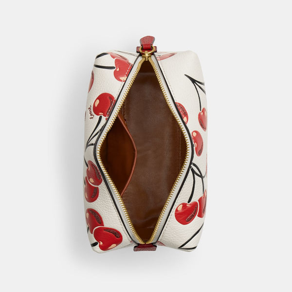 Essential Cosmetic Pouch With Cherry Print