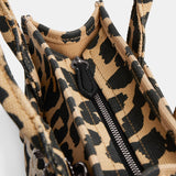 CZ099-Cargo Tote Bag 20 With Leopard Print-Lh/Black Multi