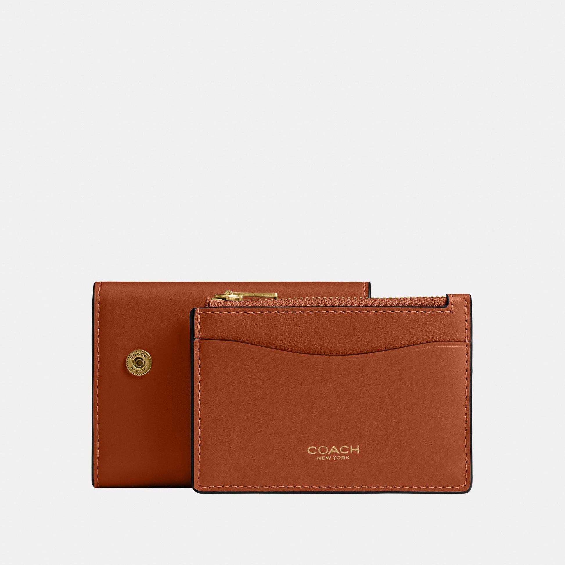 CZ111-Essential Card Holder Wallet-B4/Amber Brown