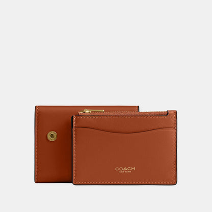 CZ111-Essential Card Holder Wallet-B4/Amber Brown