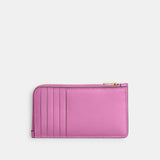 CZ112-NEW YORK ZIP CARD CASE-B4/Fuchsia.