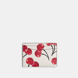 CZ116-Essential Card Case With Cherry Print-B4/Chalk Multi