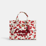 CZ193-Cargo Tote Bag With Cherry Print-B4/Chalk Multi