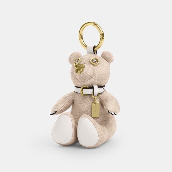 Collectible Bear Bag Charm In Signature Canvas