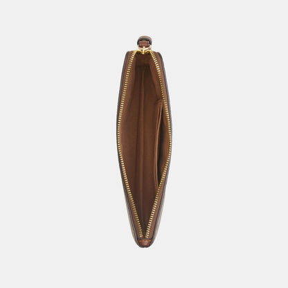 CZ277-Large Corner Zip in Signature Canvas-Im/Tan/Brown