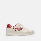 CZ360-New Year High Line Sneaker With Coach Snake Script-Chalk Multi