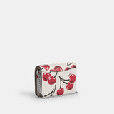 CZ759-Mini Wallet On A Chain With Cherry Print-SV/Chalk Multi