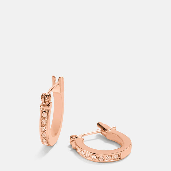 Pave Signature Huggie Earrings
