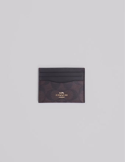 Slim Id Card Case In Signature Canvas