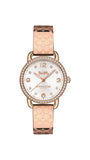 Delancey Rose Gold Tone Sunray Dial Etched Sprayed C'S Strap Watch - COACH Saudi Arabia Official Site