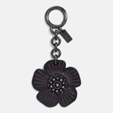 17449-Willow Floral Bag Charm-Bk/Black
