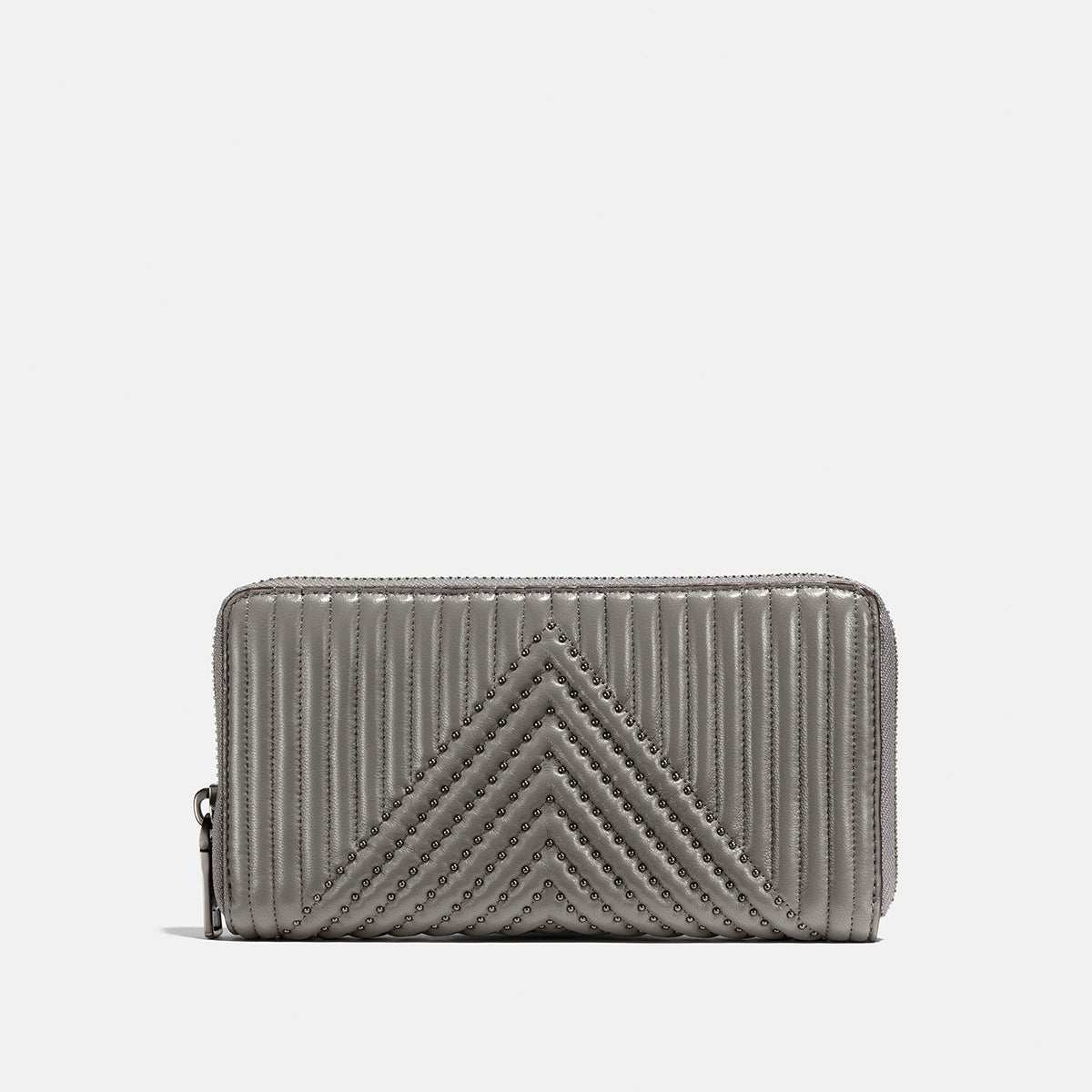 COACH-Accordion Zip Wallet With Quilting Leather and Rivets-22940-bpdro