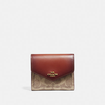 COACH-Small Wallet In Colorblock Signature Canvas-31548-b4nq4