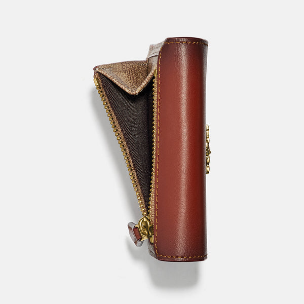 Small Wallet In Colorblock Signature Canvas
