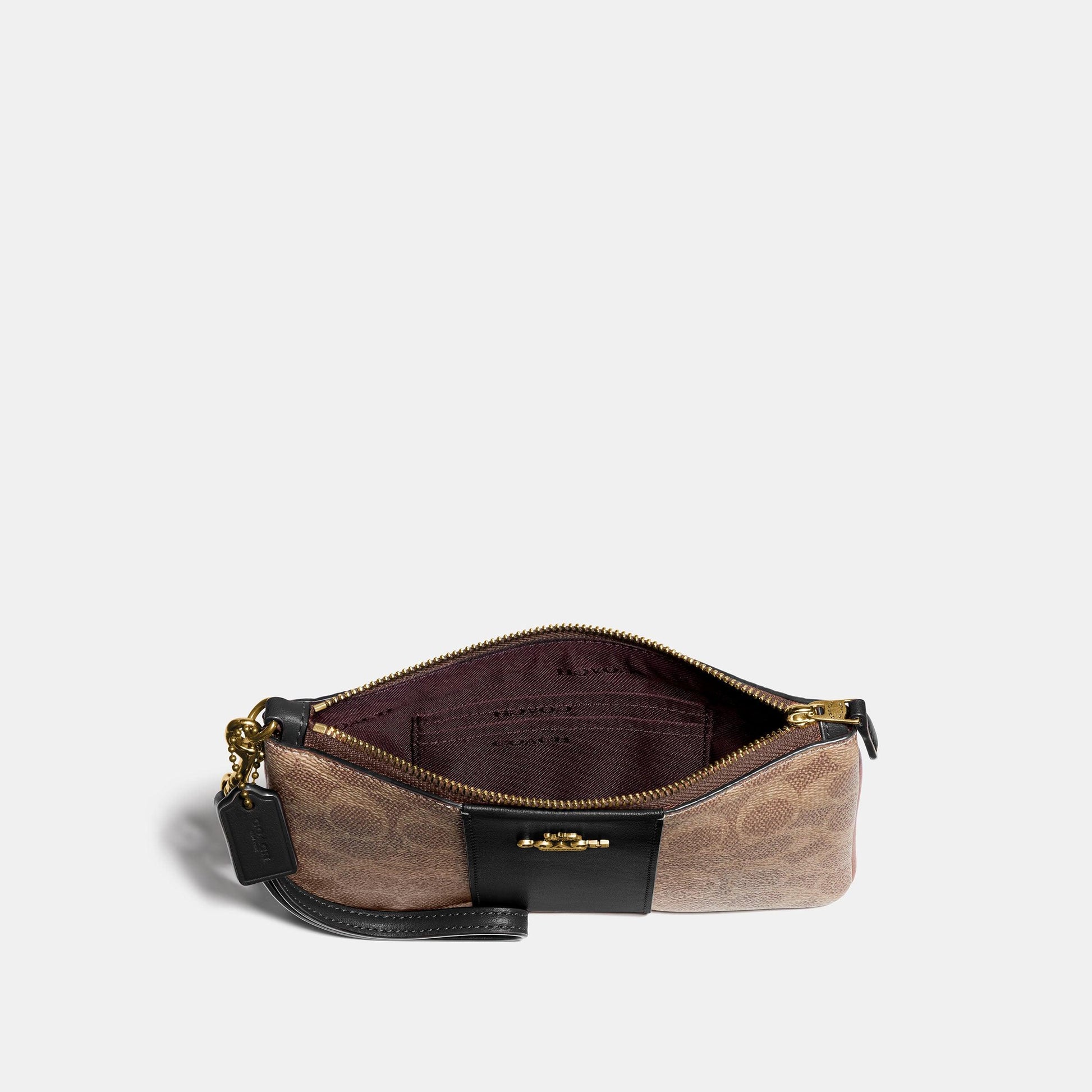 Colorblock Coated Canvas Signature Small Wristlet - COACH Saudi Arabia Official Site